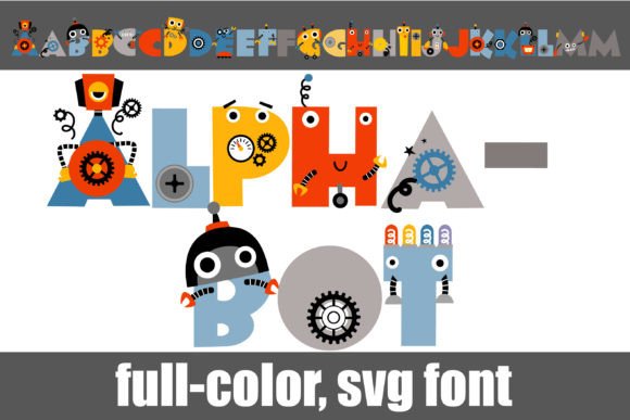 Alpha-bot: A Playful Color Font for Creative Branding