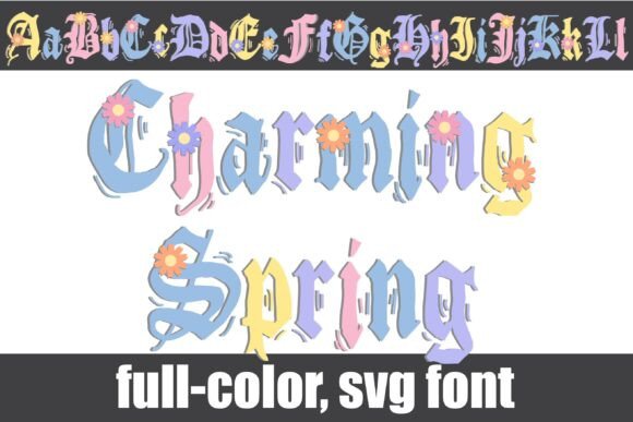 Charming Spring: A Floral Calligraphy Font for Creative Projects