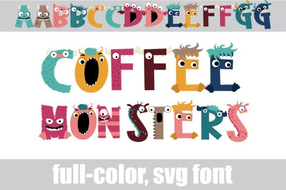 Coffee Monsters: A Playful SVG Font for Creative Projects