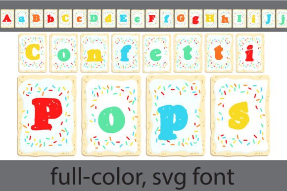 Confetti Pops: A Colorful SVG Font for Vibrant Designs