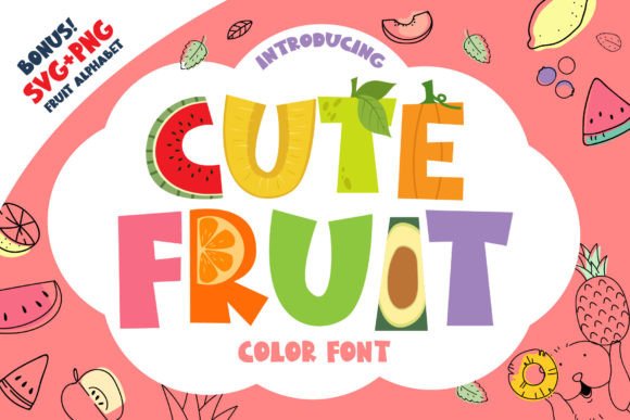 Cute Fruit: A Color Font That Brings Whimsy to Any Design