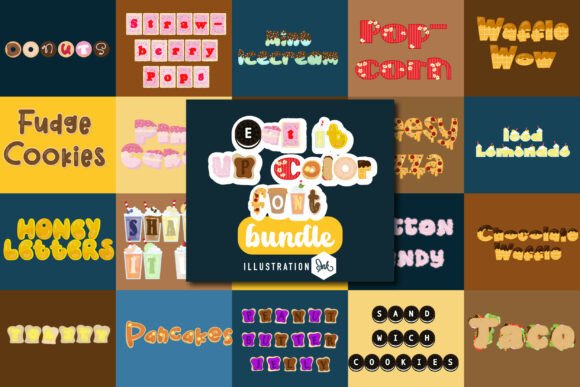 Eat It Up: The Color Font Bundle That Tastes Like Design
