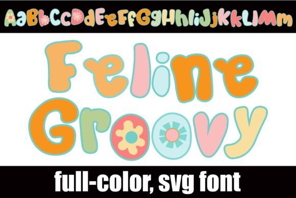 Feline Groovy: A Retro Pastel Font for Modern Designs