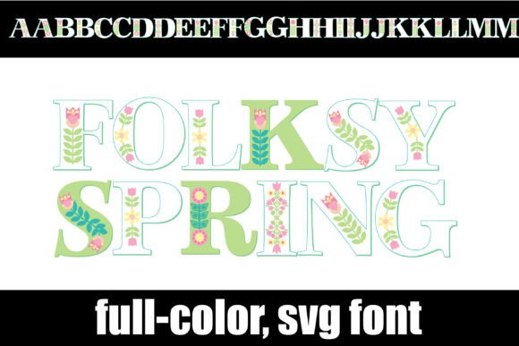 Folksy Spring: A Floral Serif Font for Creative Projects