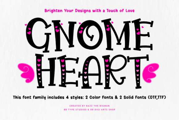 Gnome Heart: A Playful Font Family for Projects with Personality