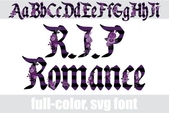 R.i.p Romance: A Striped Calligraphy Font with Gothic Flair